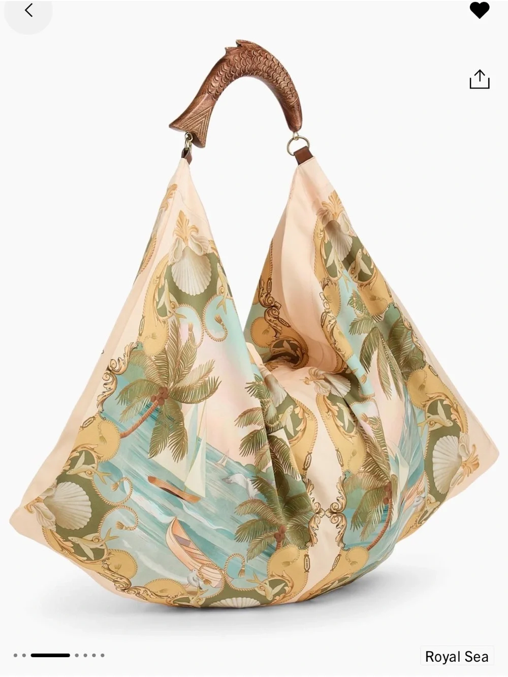 FARM RIO Royal Sea Satin Scarf Medium Bag NWT